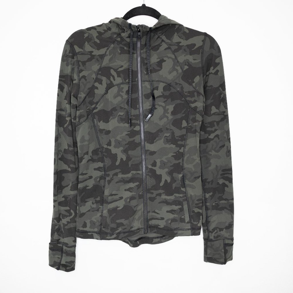 Lululemon Hooded Define Jacket Nulu Incognito Camo Multi Gator Green C6 - Picture 2 of 7